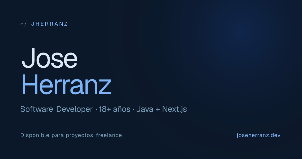 Jose Herranz — Software Developer